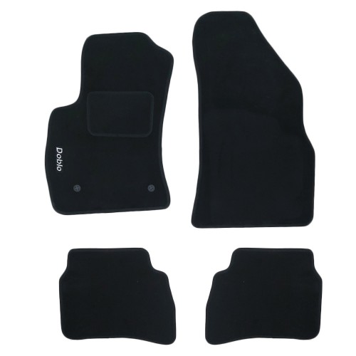 Tappetini Auto In Moquette Per Fiat Doblo Serie 1 Con 2 Clip Di Fissaggio